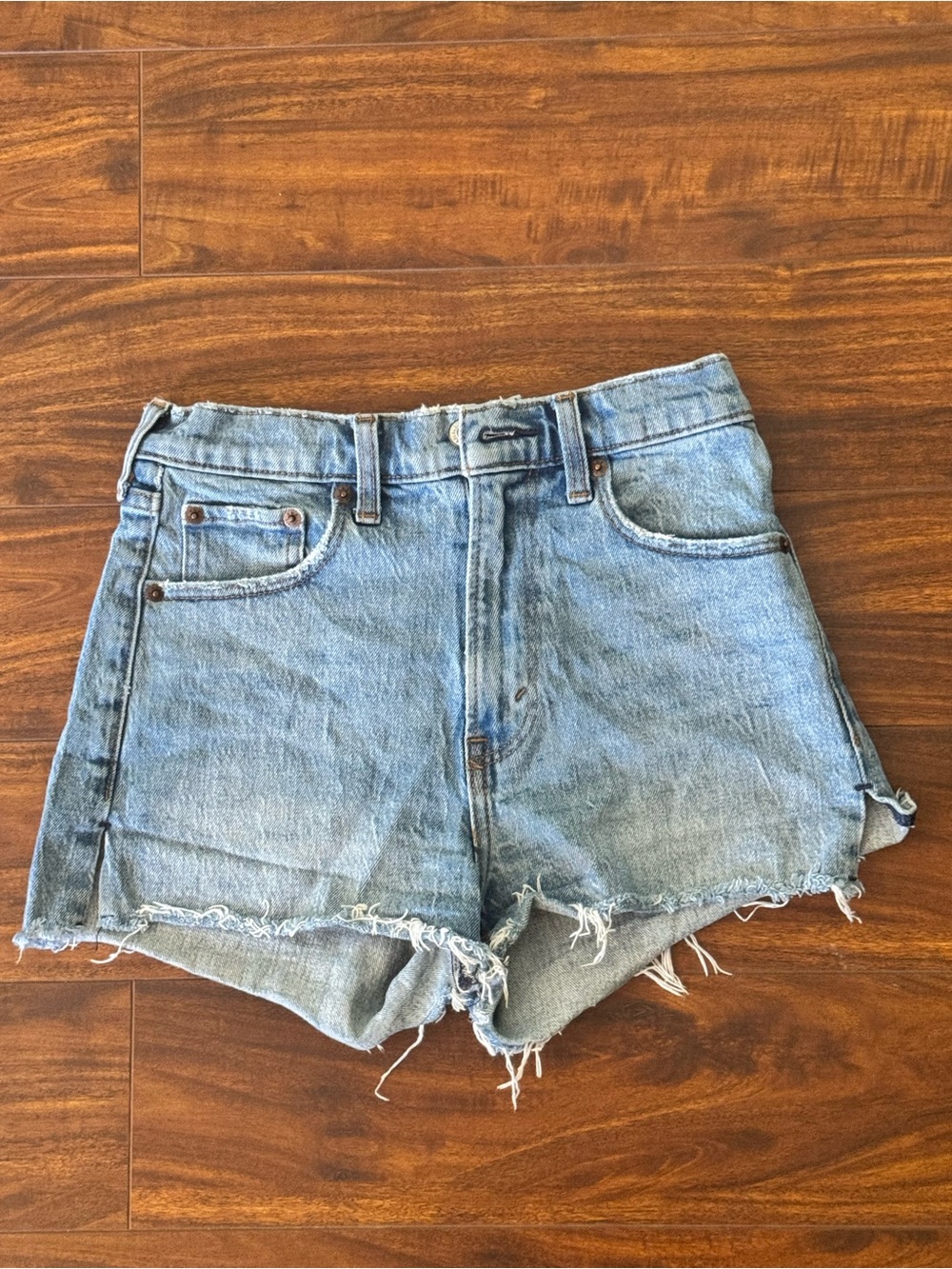 Abercrombie & Fitch Light Blue Denim Cutoff Shorts